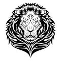 Lion HEad Tattoo Royalty Free Stock Photo