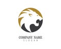 Lion head vector icon Royalty Free Stock Photo
