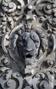 Lion head on a wall