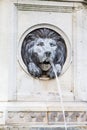 Lion head water fountain Royalty Free Stock Photo