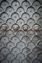 Lion Heads Cathedral Door Venice Italy