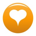 Lion Heart icon orange