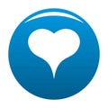 Lion Heart icon vector blue