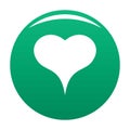 Lion Heart icon vector green