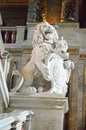 Lion Heraldic white statue at Kunsthistorisches Museum