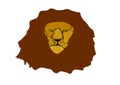 Lion Icon Composition In Plain Background Royalty Free Stock Photo