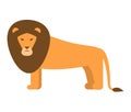 Lion icon, flat style Royalty Free Stock Photo