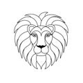 Lion icon in linear style