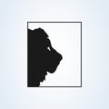 Lion icon vector black silhouette. isolated on white background Royalty Free Stock Photo