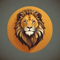 lion illustration cartoon maximalism Royalty Free Stock Photo