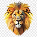 Lion illustration featuring bold angular shapes and a vibrant Royalty Free Stock Photo