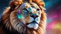 lion illustration highquality image and aes ai generated Royalty Free Stock Photo