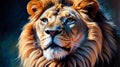 lion illustration highquality image and aes ai generated Royalty Free Stock Photo