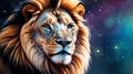 lion illustration highquality image and aes ai generated Royalty Free Stock Photo