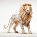 High-quality Fashion: Translucent Lion Concept Art In Ivory