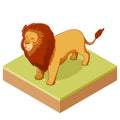 Lion isometric icon2