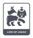 lion of judah icon in trendy design style. lion of judah icon isolated on white background. lion of judah vector icon simple and Royalty Free Stock Photo