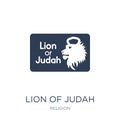 Lion of Judah icon. Trendy flat vector Lion of Judah icon on white background from Religion collection Royalty Free Stock Photo
