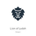 Lion of judah icon vector. Trendy flat lion of judah icon from religion collection isolated on white background. Vector