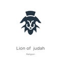 Lion of judah icon vector. Trendy flat lion of judah icon from religion collection isolated on white background. Vector Royalty Free Stock Photo