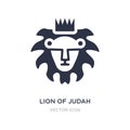 lion of judah icon on white background. Simple element illustration from Religion concept Royalty Free Stock Photo