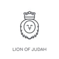 Lion of Judah linear icon. Modern outline Lion of Judah logo con Royalty Free Stock Photo