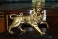 Lion of Judah sculpture in the Ethnographic Museum Addis Ababa University, former palace of Haile Selassie I Royalty Free Stock Photo