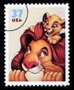 Lion King Disney Postage Stamp Royalty Free Stock Photo