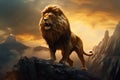 Lion King Gold in the jungle Generative AI