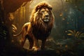 Lion King Gold in the jungle Generative AI