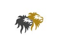 Lion king icon logo template vector.