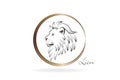 Lion king logo vector design Royalty Free Stock Photo