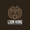 lion king vector logo icon templater illustration template design