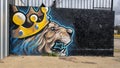 Lion King Wall art mural in Deep Ellum, Dallas, Texas
