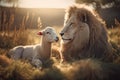 The Lion and the Lamb, Bible description of the coming of Jesus Christ