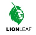 Lion leaf logo design concept