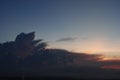 Lion-like dark cloud before the typhoon came