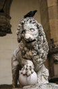 Lion of the Loggia of Lanzi Royalty Free Stock Photo