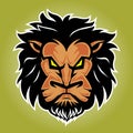 Lion Logo front Side View Vector Illustration