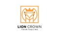 vector lion crown logo idea