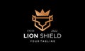 vector lion shield logo idea