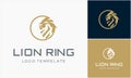 vector lion ring logo idea