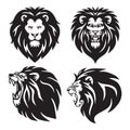 Lion Logo Set Collection. Premium Design Vector Illustration Package