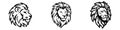 Lion logo set - vector illustration, emblem design on white background Royalty Free Stock Photo
