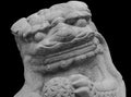 Lion marble face, Chinese Lion, stone carving sculpture, the symbol of Power, by Chinese. Stone Lion sculpture