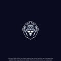 Lion mascot logo design vector with modern illustration concept style for badge, emblem and tshirt printing. lion head