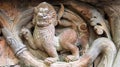 Lion mold baked clay terracotta snarl