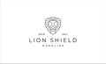 Lion Monoline Logo Design Vector illustration Royalty Free Stock Photo