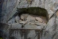 Lion Monument at Swiss town Luzern Royalty Free Stock Photo