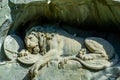 Lion Monument at Swiss town Luzern Royalty Free Stock Photo